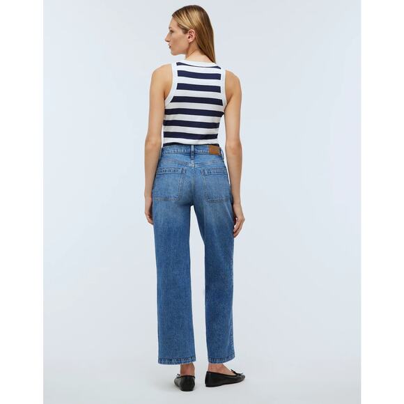 NEW Madewell The Emmett Wide-Leg Full Length Jean Patch Pocket Edition 27 - Picture 2 of 11